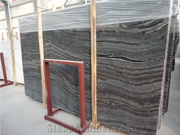 Ancient Wood Wooden Black Silver Wave Zebra Black Marble