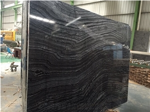Ancient Wood Wooden Black Silver Wave Zebra Black Marble