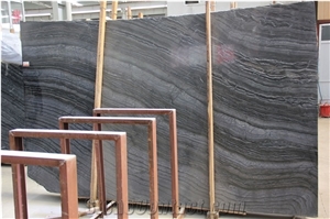 Ancient Wood Wooden Black Silver Wave Zebra Black Marble