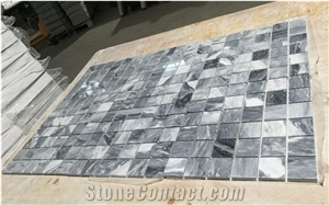Bardiglio Marble Basketwave Mosaic Tile Kitchen Tile