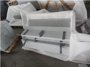 Chinese G603 Light Grey Granite Seasame White Step And Riser