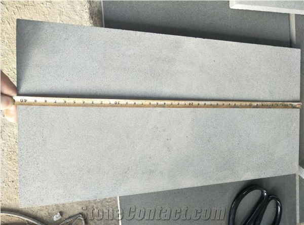 Chinese Light Grey Basalt Tiles Sawn Cut