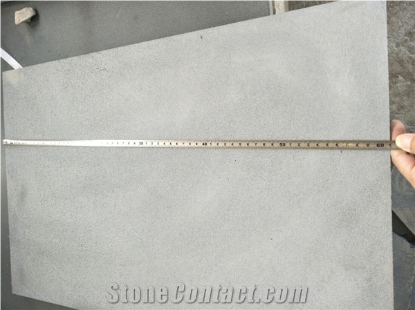 Chinese Light Grey Basalt Tiles Sawn Cut