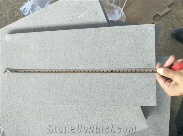 Chinese Light Grey Basalt Tiles Sawn Cut