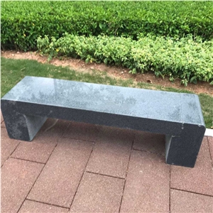 Popular Dark Grey Granite Stone Bench Garden Bench