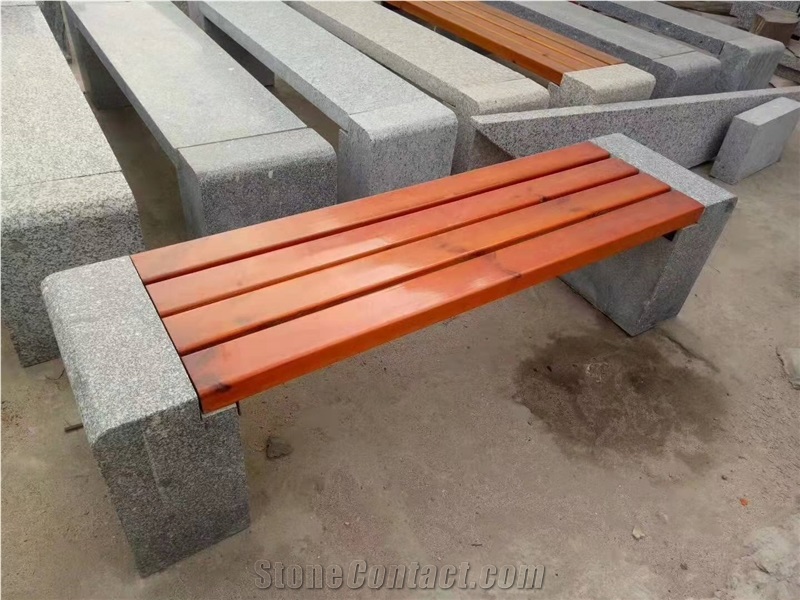 Popular Grey Granite Stone Bench Garden Bench