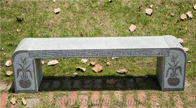 Popular Grey Granite Stone Bench Garden Bench