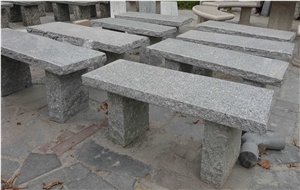 Popular Grey Granite Stone Bench Spilit Edges