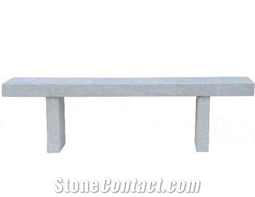 Popular Light Grey Granite Stone Bench Garden Bench