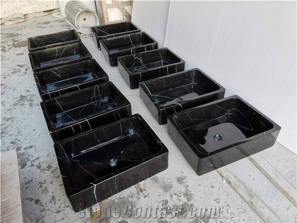 White Volakas Marble Sink
