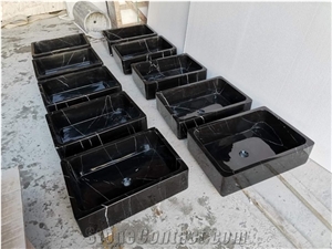 White Volakas Marble Sink