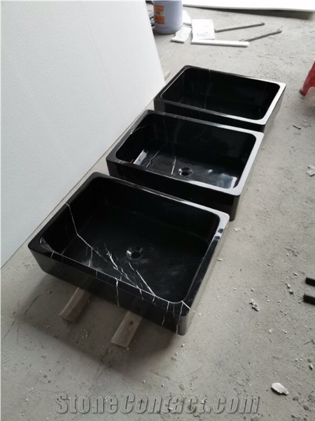 White Volakas Marble Sink
