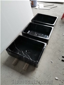 White Volakas Marble Sink