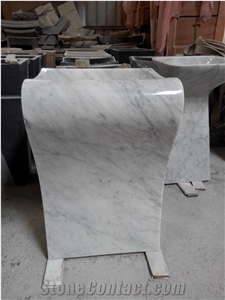 White Volakas Marble Sink