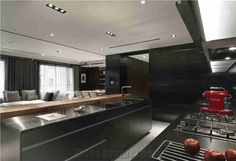 Black Artificial Quartz Countertops