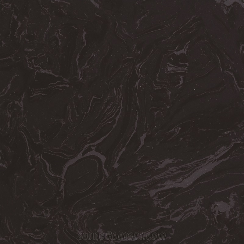 Black Color Artificial Marble Engineered Stone