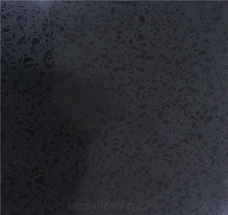 Sparkle Engineered Black Quartz Stone