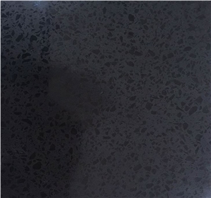 Sparkle Engineered Black Quartz Stone