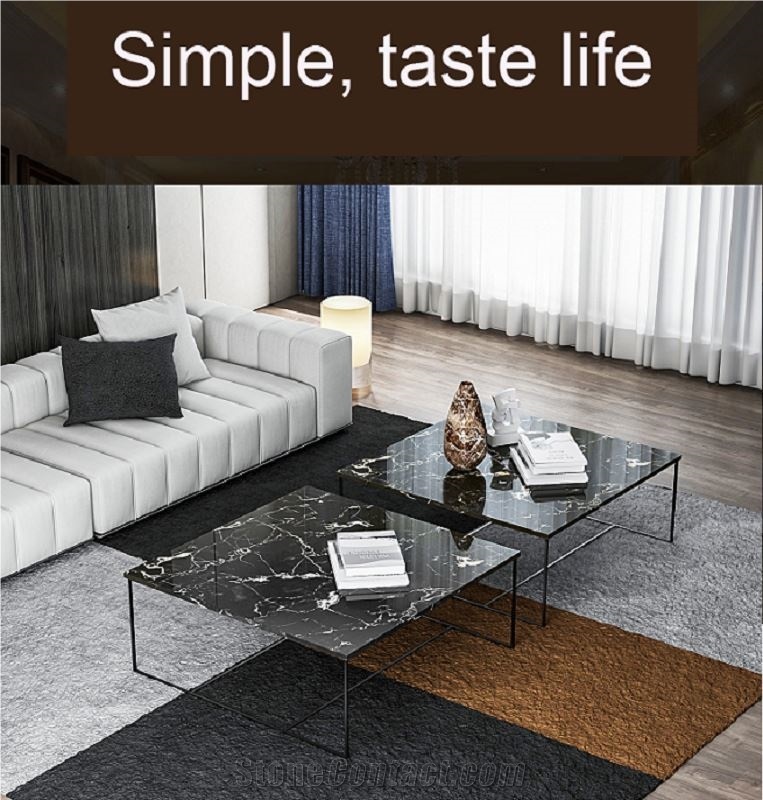 Office Modern Coffee Table Marble Stone