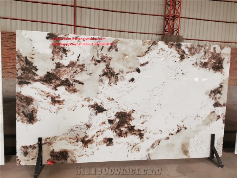White Calacutta Crystallized Stone,3D Ink-Jet Panels