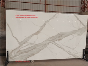 White Calacutta Crystallized Stone,3D Ink-Jet Panels