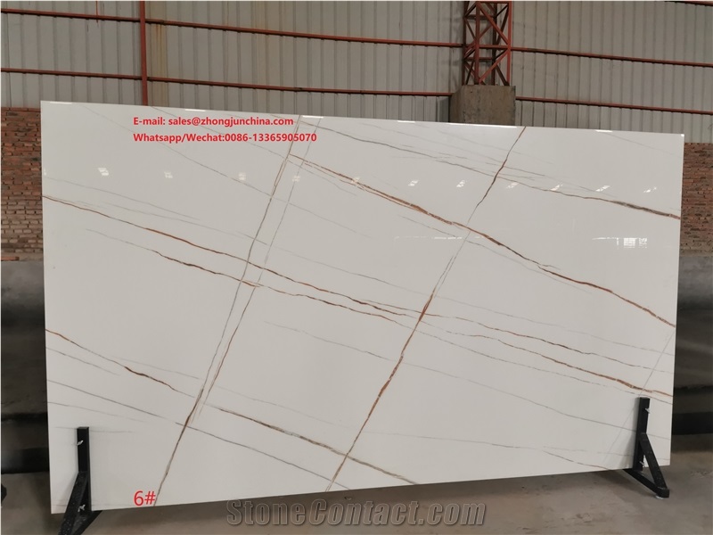 White Calacutta Crystallized Stone,3D Ink-Jet Panels