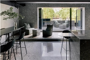 Grey Color Terrazzo Stone Slab Floor Tile