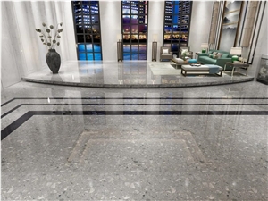 Grey Color Terrazzo Stone Slab Floor Tile