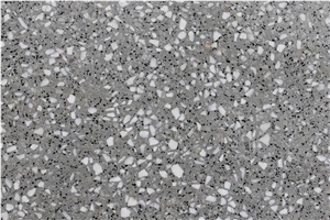 Grey Terrazzo Inorganic Stone Glass Tile
