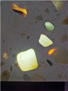 Light Transmitting Terrazzo Backlit Slab Cement Tile