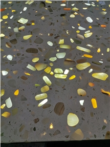 Light Transmitting Terrazzo Backlit Slab Cement Tile