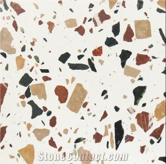 Multi Color Terrazzo Slab For Countertop Cement Tile