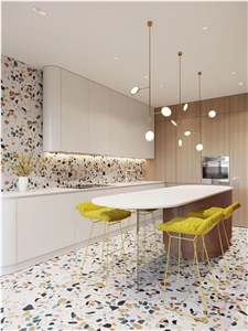 Multi Color Terrazzo Slab For Countertop Cement Tile