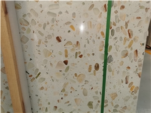 Terrazzo With Onyx Light Transmitting Slab Tile