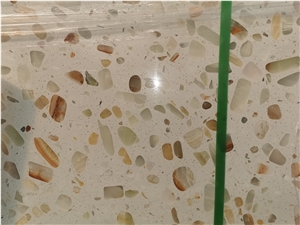 Terrazzo With Onyx Light Transmitting Slab Tile