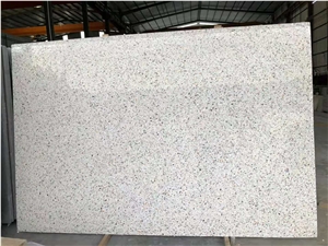 White Terrazzo Slab Crystal White Bathroom Wall Tile