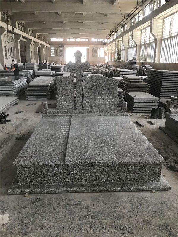 Black New G654 Granite Headstone Monument