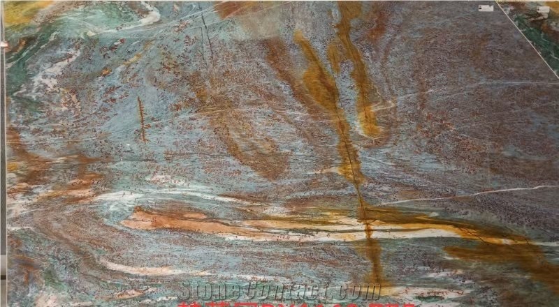 Luise Blue Van Gogh Quartzite Exotic Slab Tile