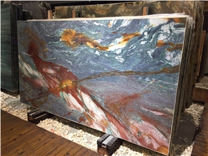 Luise Blue Van Gogh Quartzite Exotic Slab Tile
