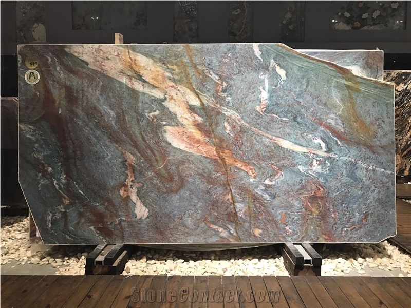 Luise Blue Van Gogh Quartzite Exotic Slab Tile