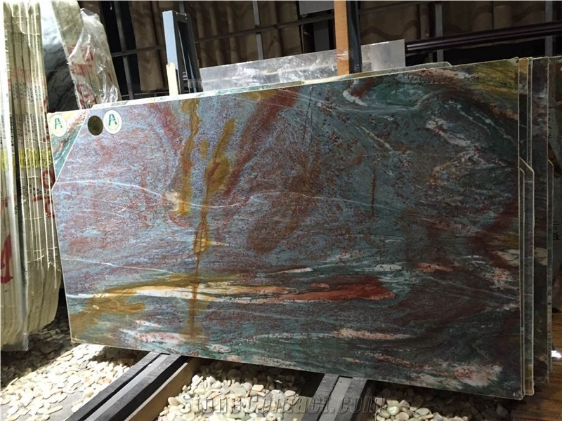 Luise Blue Van Gogh Quartzite Exotic Slab Tile