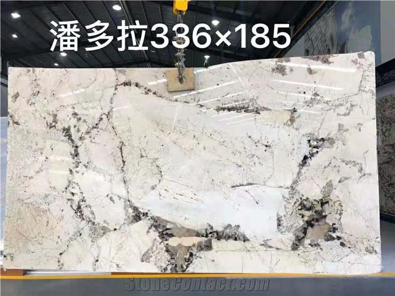Luxury Brazil Pandora White Granite Slab Floor Tile