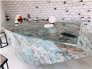 Luxury Stone Amazon Green Quartzite Commercial Countertop