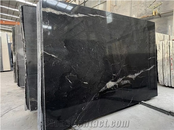 Natural Black Quartzite  Galaxy Oro Slab Tile