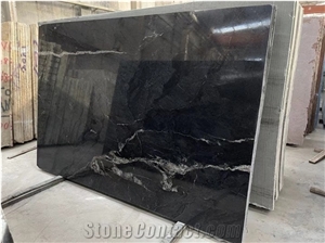 Natural Black Quartzite  Galaxy Oro Slab Tile