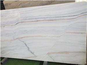 White Quartzite Polished Luxury Slab Wall Tile