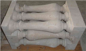 Stair Balusters In Shaped Travertine Wire Saw