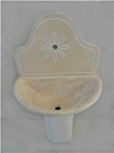 Wall Mounted Fountain With Travertino Classico Wall Mounted Fountain With Travertino Classico