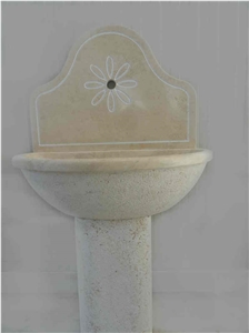 Wall Mounted Fountain With Travertino Classico