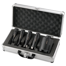 Segmented Dry Core Drill Bits In A Case 5 Items- Diamond Hollow Drillers (Dry Use) For Granite, Sintered